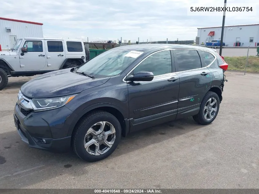 2019 Honda Cr-V Ex-L VIN: 5J6RW2H8XKL036754 Lot: 40410548