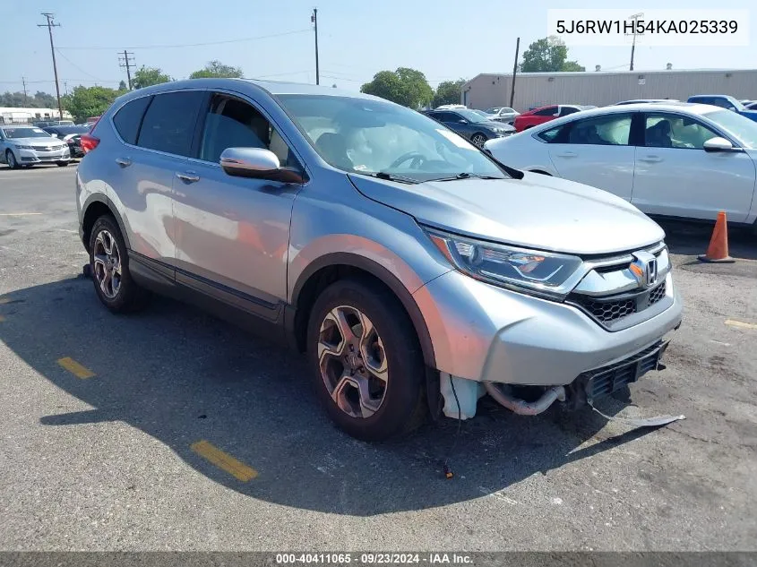 2019 Honda Cr-V Ex VIN: 5J6RW1H54KA025339 Lot: 40411065