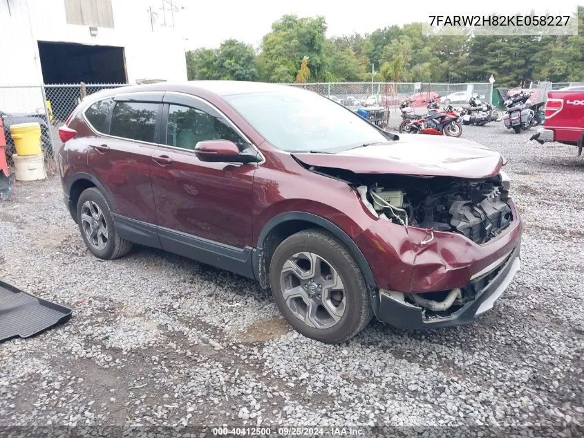 7FARW2H82KE058227 2019 Honda Cr-V Ex-L