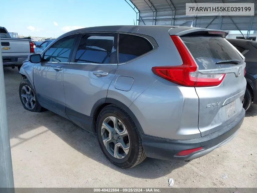 2019 Honda Cr-V Ex VIN: 7FARW1H55KE039199 Lot: 40422884