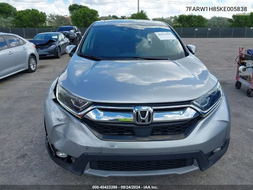 2019 Honda Cr-V Ex-L VIN: 7FARW1H85KE005838 Lot: 40423398