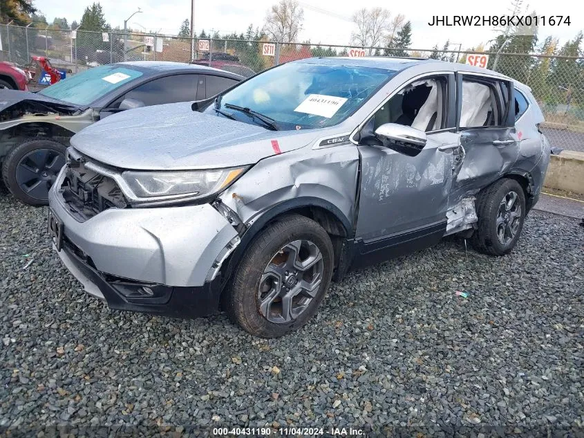 JHLRW2H86KX011674 2019 Honda Cr-V Ex-L