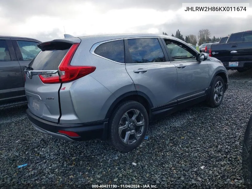 JHLRW2H86KX011674 2019 Honda Cr-V Ex-L