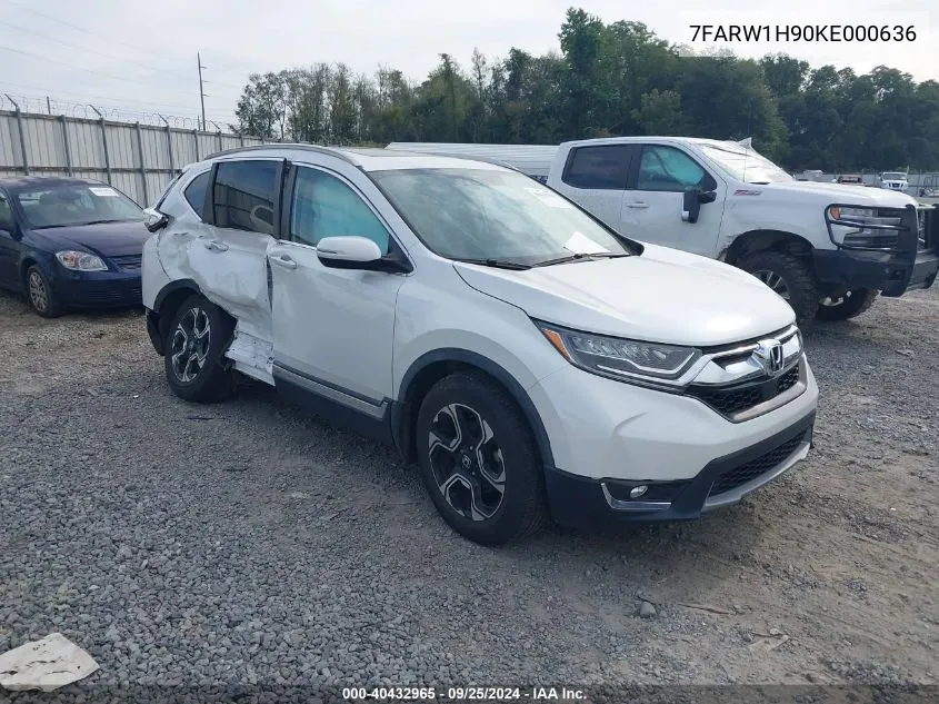 2019 Honda Cr-V Touring VIN: 7FARW1H90KE000636 Lot: 40432965