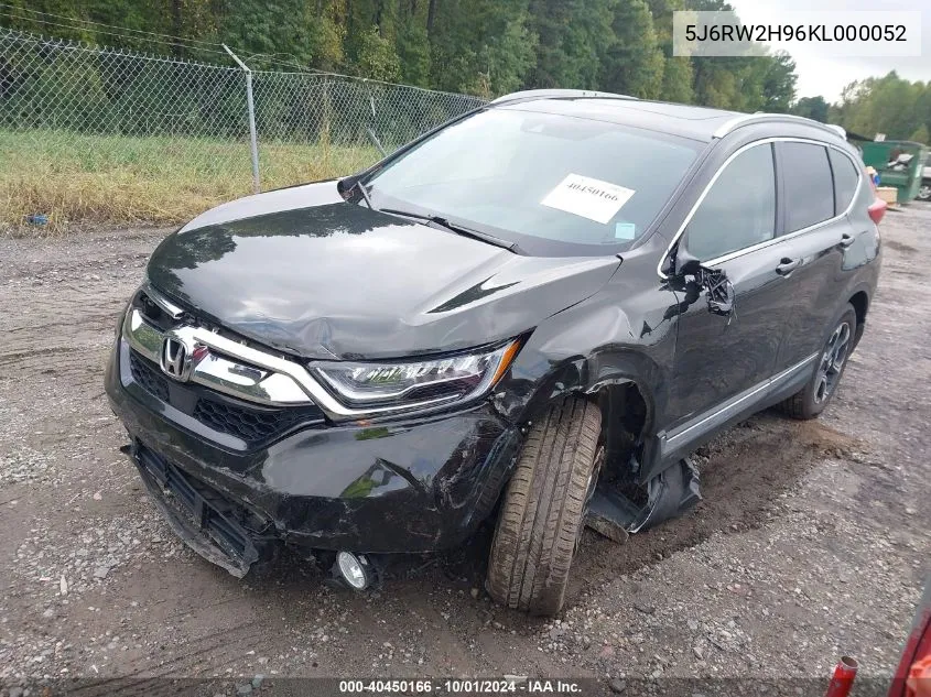 2019 Honda Cr-V Touring VIN: 5J6RW2H96KL000052 Lot: 40450166