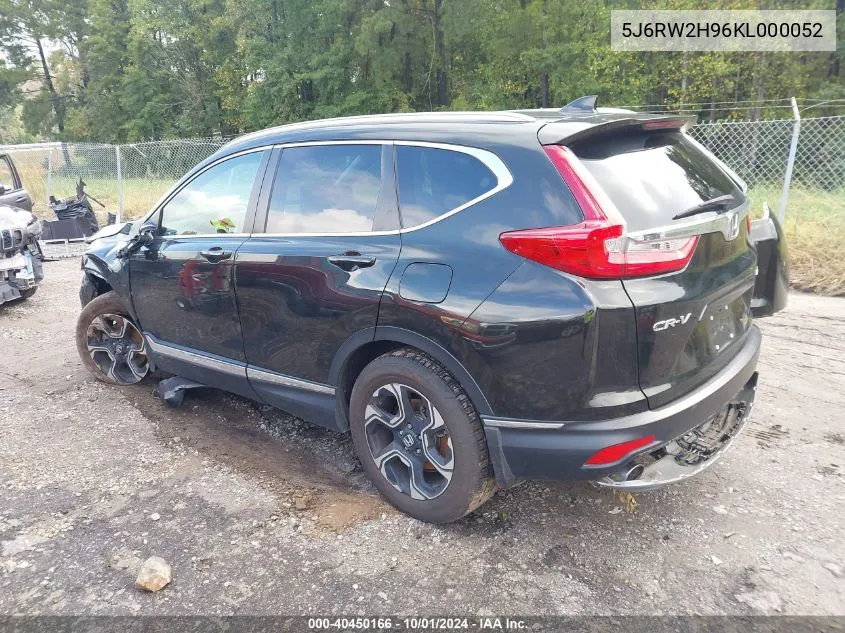 2019 Honda Cr-V Touring VIN: 5J6RW2H96KL000052 Lot: 40450166