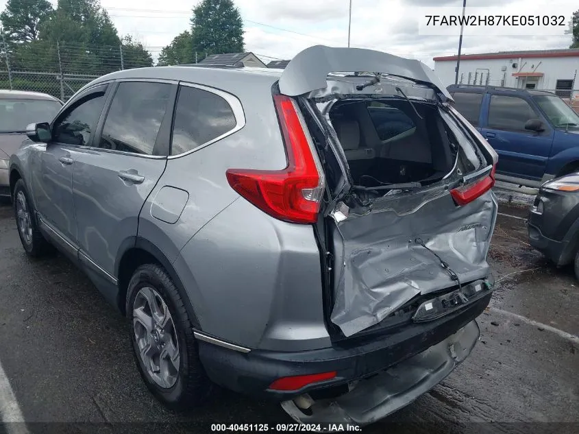 7FARW2H87KE051032 2019 Honda Cr-V Ex-L