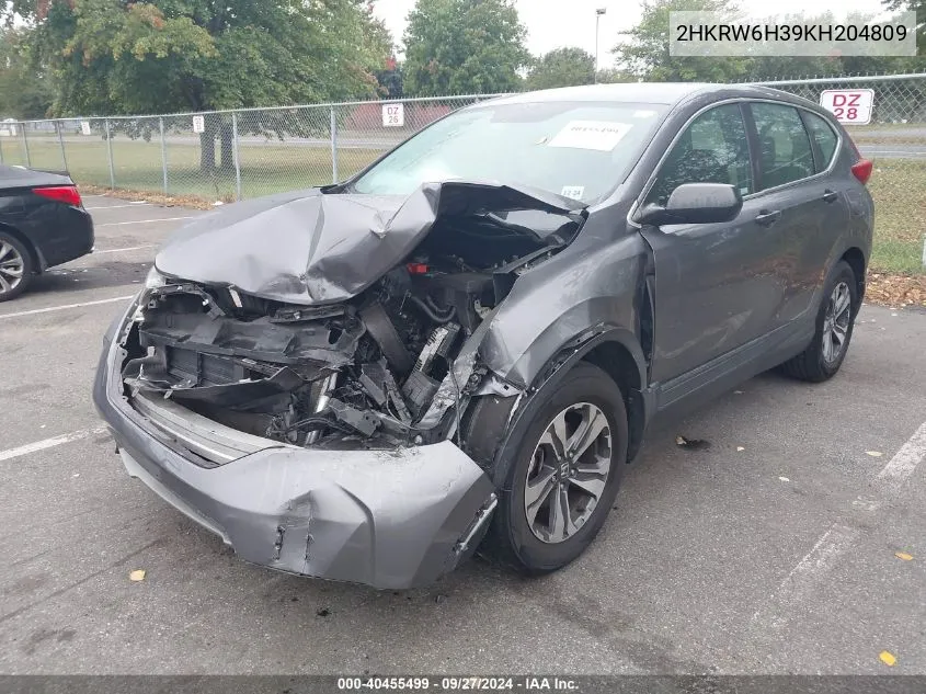 2HKRW6H39KH204809 2019 Honda Cr-V Lx