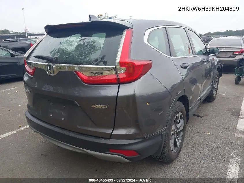 2HKRW6H39KH204809 2019 Honda Cr-V Lx