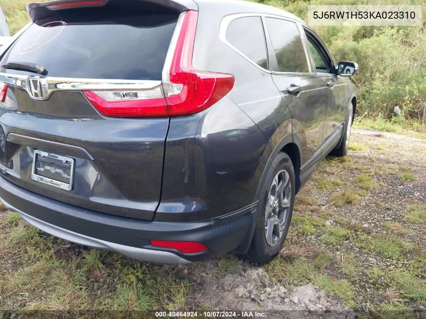 2019 Honda Cr-V Ex VIN: 5J6RW1H53KA023310 Lot: 40464924