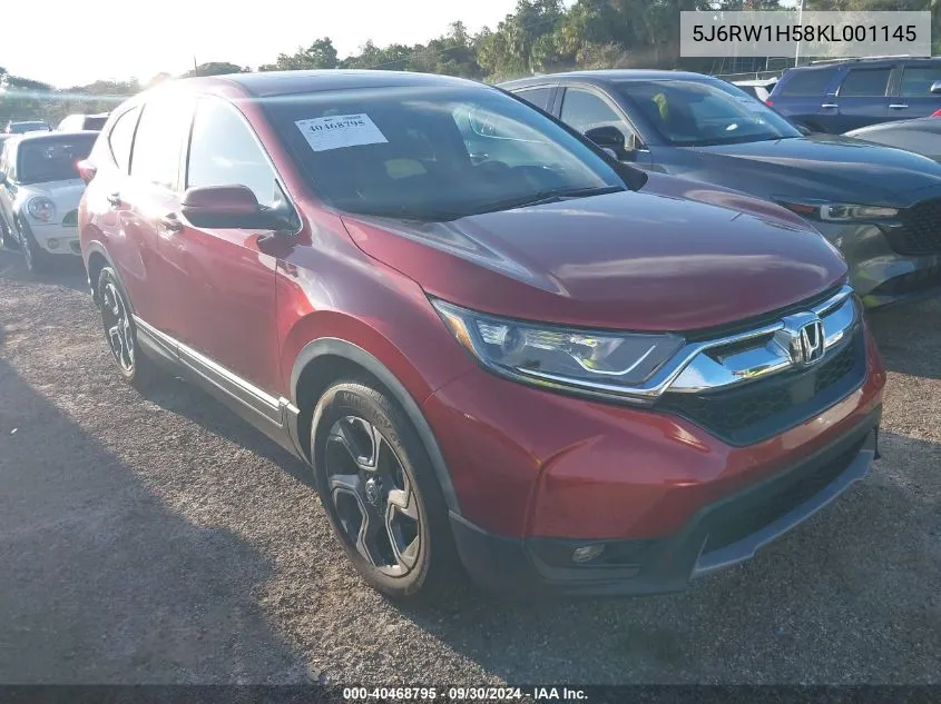 2019 Honda Cr-V Ex VIN: 5J6RW1H58KL001145 Lot: 40468795