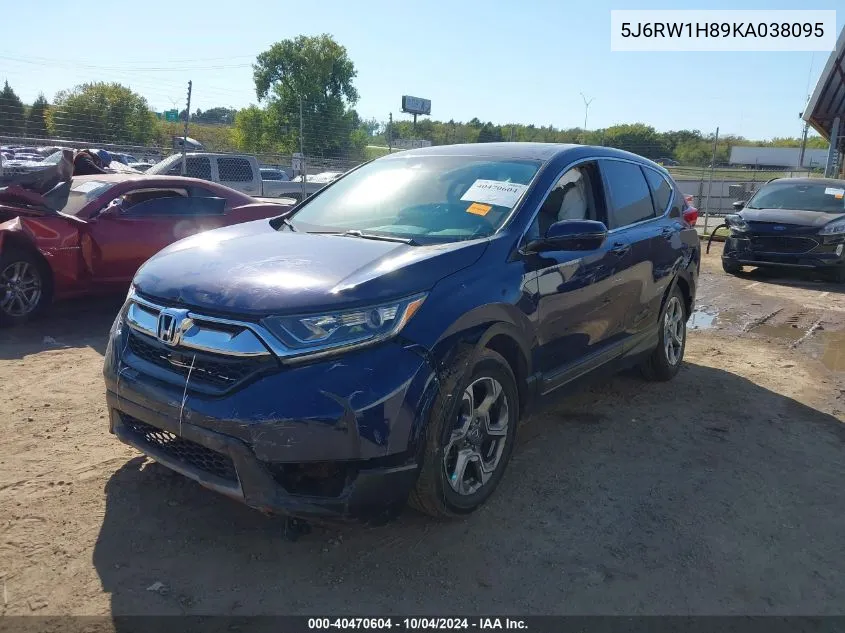 2019 Honda Cr-V Ex-L VIN: 5J6RW1H89KA038095 Lot: 40470604