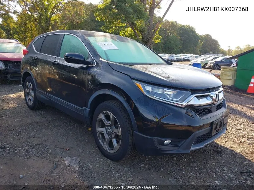 2019 Honda Cr-V Ex-L VIN: JHLRW2H81KX007368 Lot: 40471256