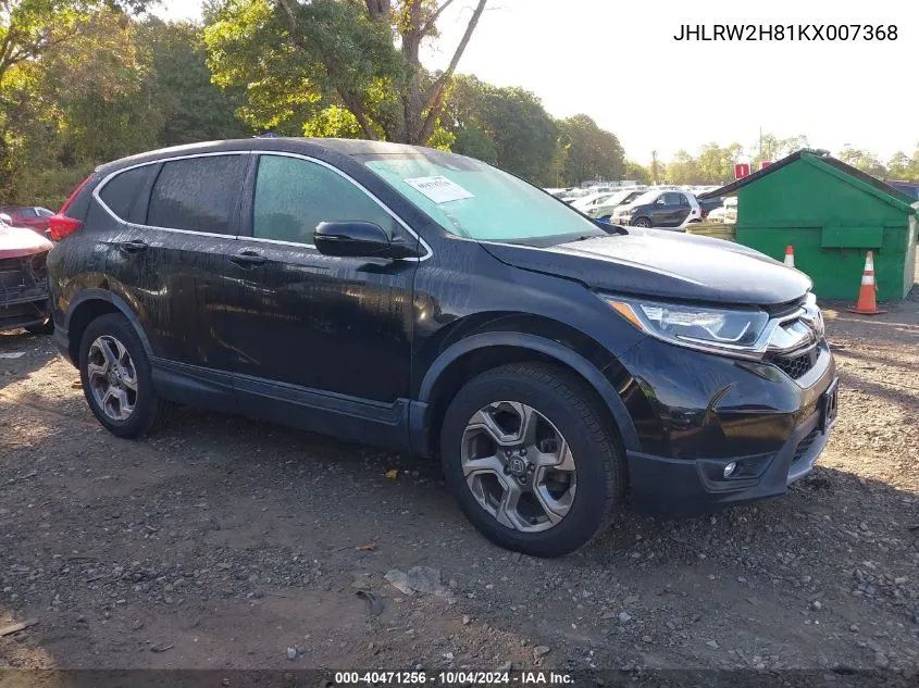 2019 Honda Cr-V Ex-L VIN: JHLRW2H81KX007368 Lot: 40471256