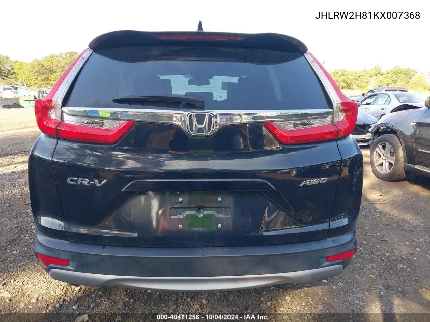 2019 Honda Cr-V Ex-L VIN: JHLRW2H81KX007368 Lot: 40471256