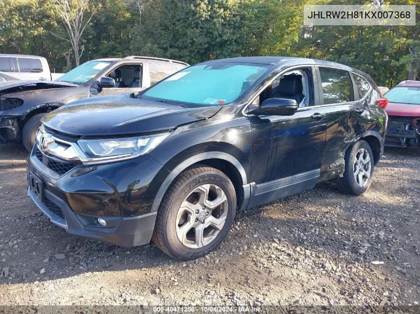 2019 Honda Cr-V Ex-L VIN: JHLRW2H81KX007368 Lot: 40471256