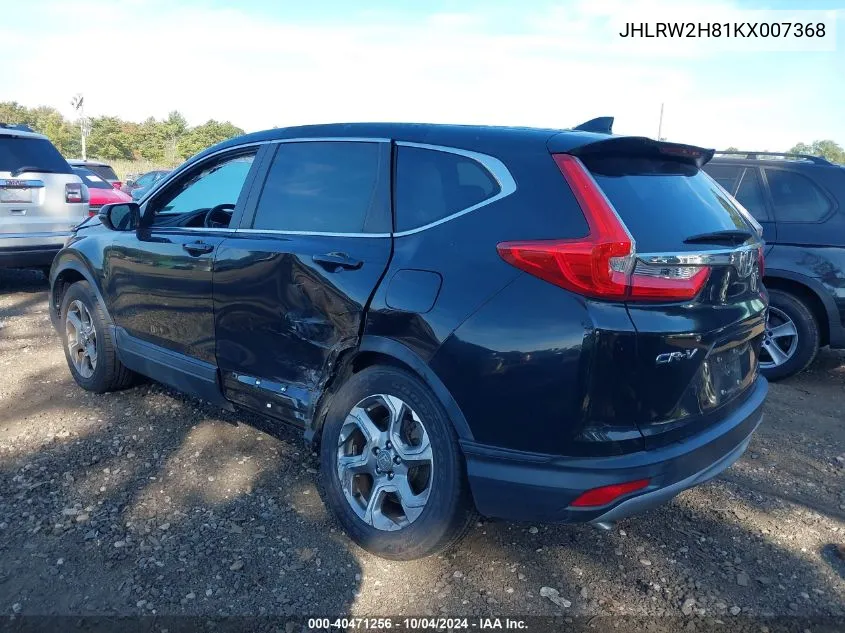 2019 Honda Cr-V Ex-L VIN: JHLRW2H81KX007368 Lot: 40471256