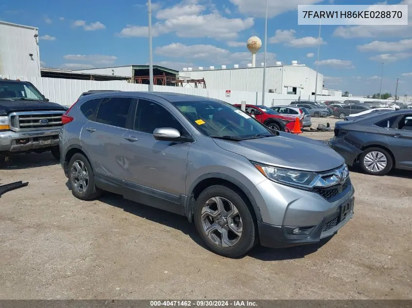 2019 Honda Cr-V Ex-L VIN: 7FARW1H86KE028870 Lot: 40471462