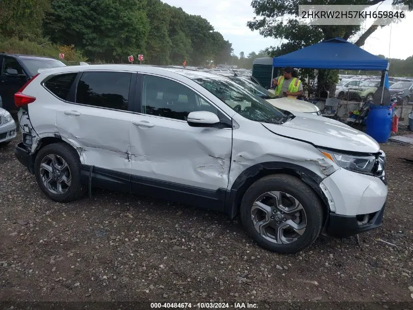 2019 Honda Cr-V Ex VIN: 2HKRW2H57KH659846 Lot: 40484674