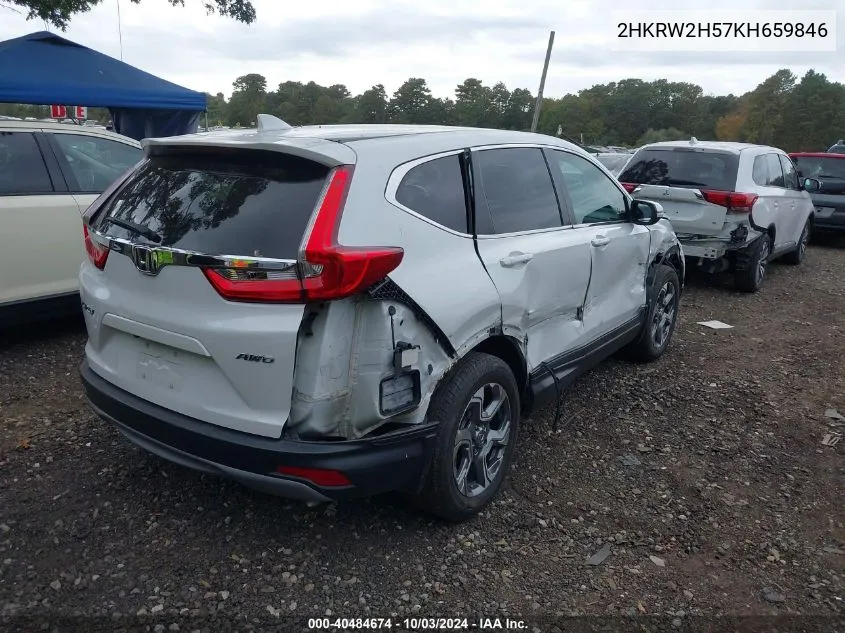 2019 Honda Cr-V Ex VIN: 2HKRW2H57KH659846 Lot: 40484674