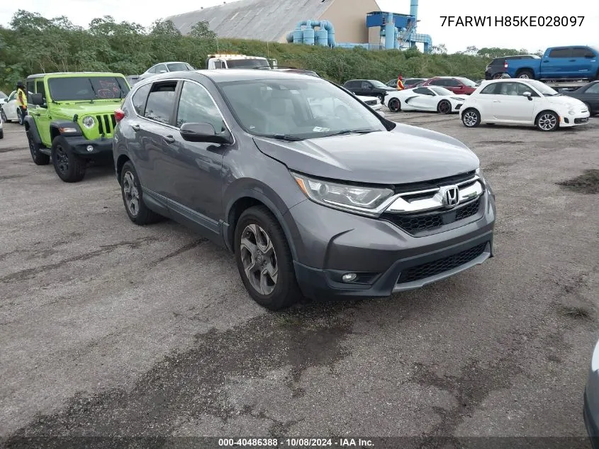 2019 Honda Cr-V Ex-L VIN: 7FARW1H85KE028097 Lot: 40486388