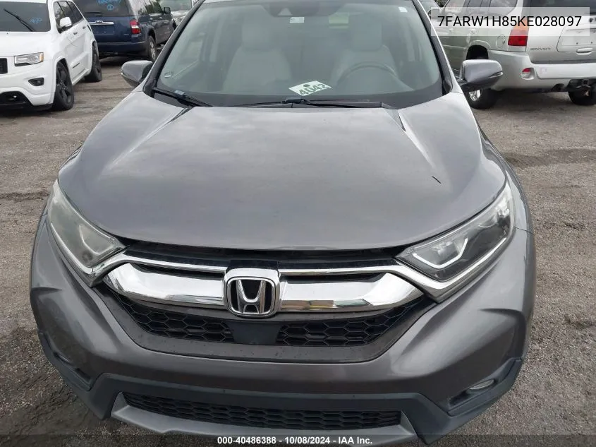 2019 Honda Cr-V Ex-L VIN: 7FARW1H85KE028097 Lot: 40486388