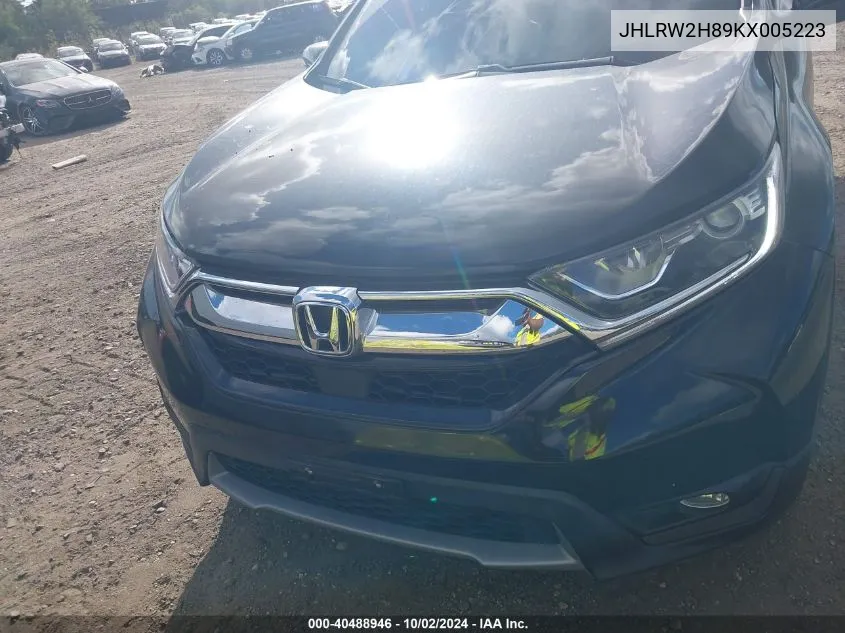 2019 Honda Cr-V Ex-L VIN: JHLRW2H89KX005223 Lot: 40488946