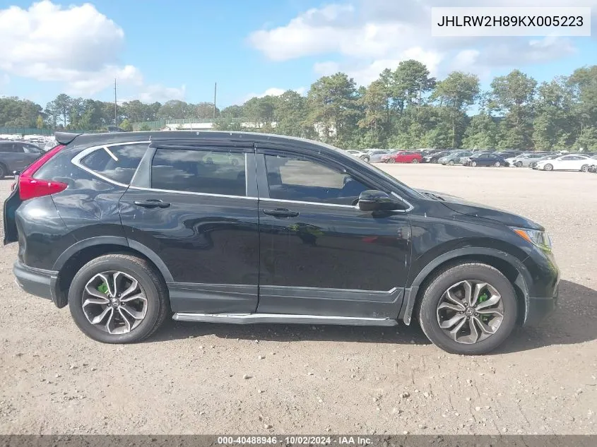 2019 Honda Cr-V Ex-L VIN: JHLRW2H89KX005223 Lot: 40488946