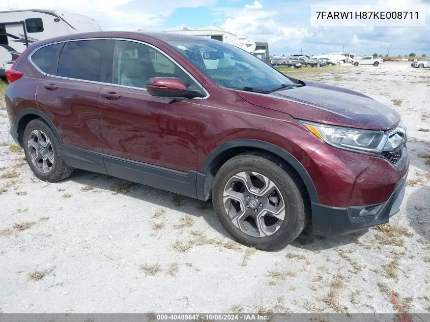 2019 Honda Cr-V Ex-L VIN: 7FARW1H87KE008711 Lot: 40489647