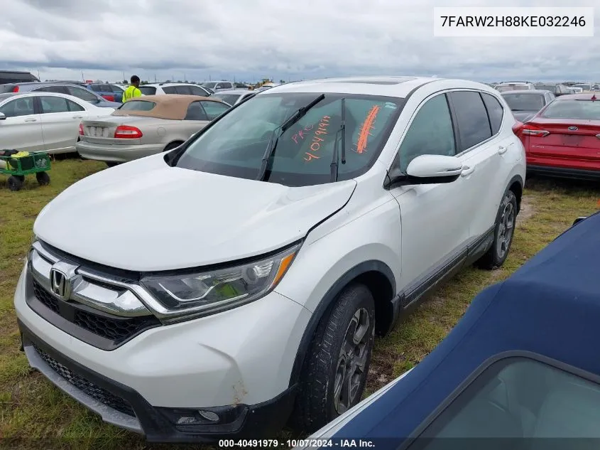 2019 Honda Cr-V Exl VIN: 7FARW2H88KE032246 Lot: 40491979