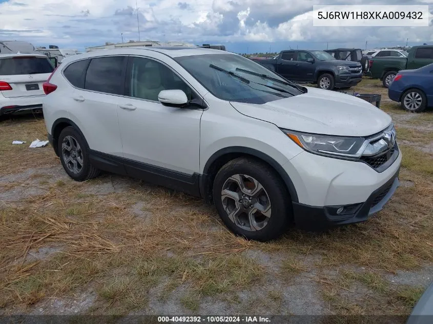 2019 Honda Cr-V Exl VIN: 5J6RW1H8XKA009432 Lot: 40492392