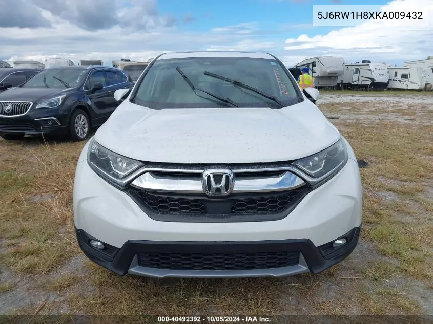 2019 Honda Cr-V Exl VIN: 5J6RW1H8XKA009432 Lot: 40492392