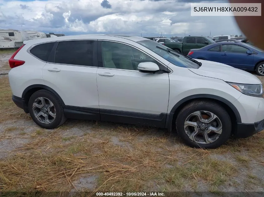 2019 Honda Cr-V Exl VIN: 5J6RW1H8XKA009432 Lot: 40492392