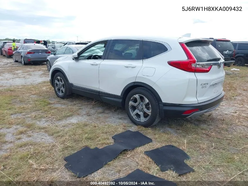 2019 Honda Cr-V Exl VIN: 5J6RW1H8XKA009432 Lot: 40492392