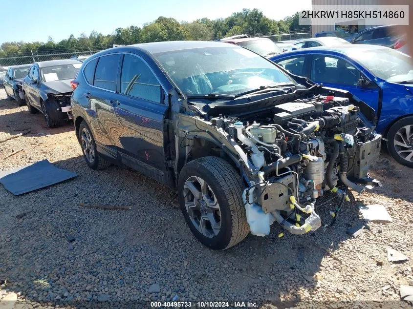 2019 Honda Cr-V Ex-L VIN: 2HKRW1H85KH514860 Lot: 40495733