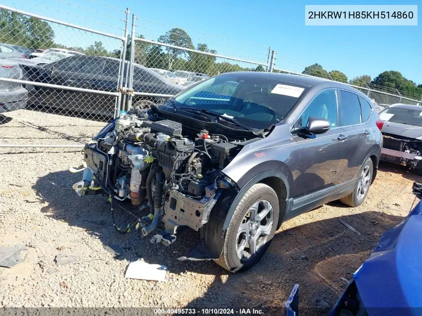 2019 Honda Cr-V Ex-L VIN: 2HKRW1H85KH514860 Lot: 40495733