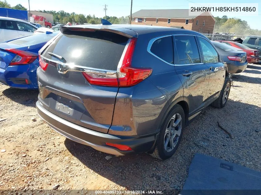 2019 Honda Cr-V Ex-L VIN: 2HKRW1H85KH514860 Lot: 40495733