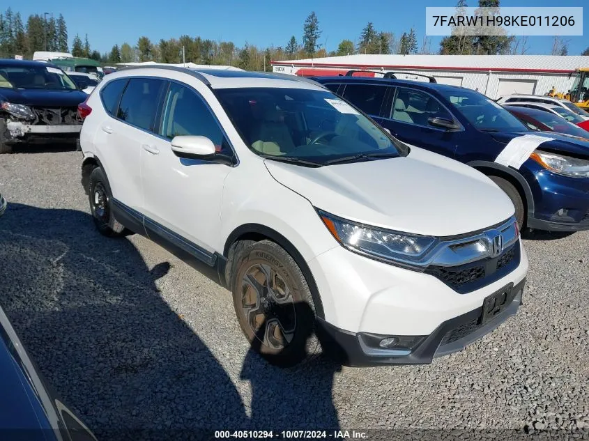 2019 Honda Cr-V Touring VIN: 7FARW1H98KE011206 Lot: 40510294