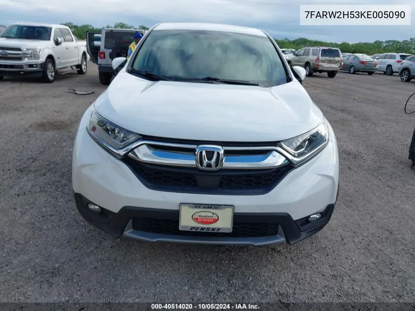 2019 Honda Cr-V Ex VIN: 7FARW2H53KE005090 Lot: 40514020