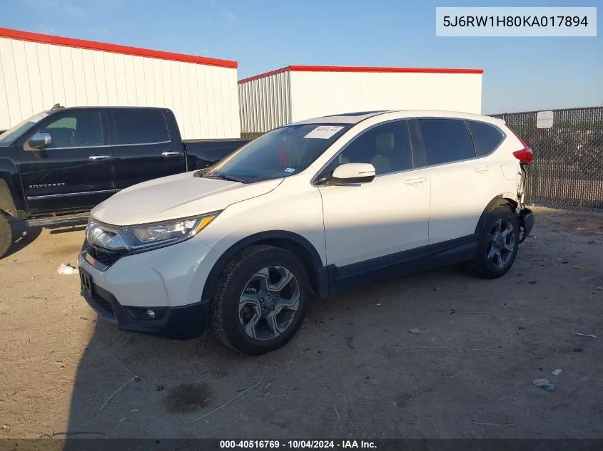 2019 Honda Cr-V Ex-L VIN: 5J6RW1H80KA017894 Lot: 40516769