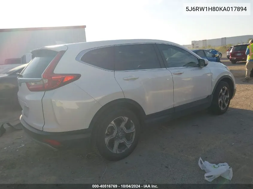 2019 Honda Cr-V Ex-L VIN: 5J6RW1H80KA017894 Lot: 40516769