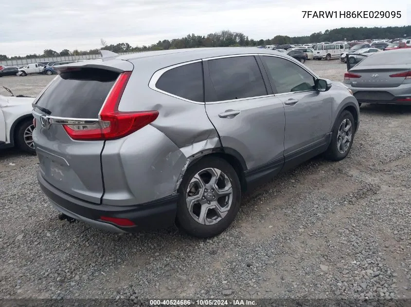 2019 Honda Cr-V Ex-L VIN: 7FARW1H86KE029095 Lot: 40524686