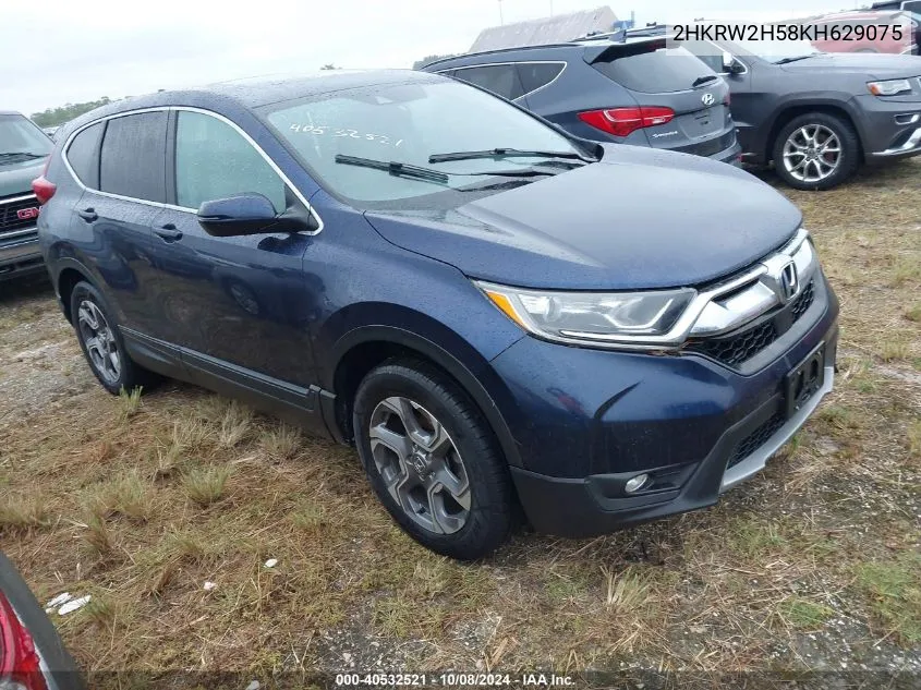 2019 Honda Cr-V Ex VIN: 2HKRW2H58KH629075 Lot: 40532521