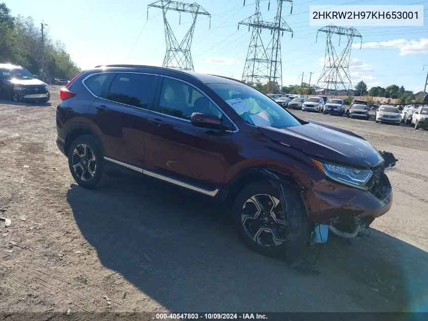 2019 Honda Cr-V Touring VIN: 2HKRW2H97KH653001 Lot: 40547803