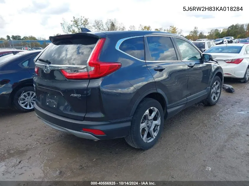 2019 Honda Cr-V Ex-L VIN: 5J6RW2H83KA018284 Lot: 40556925