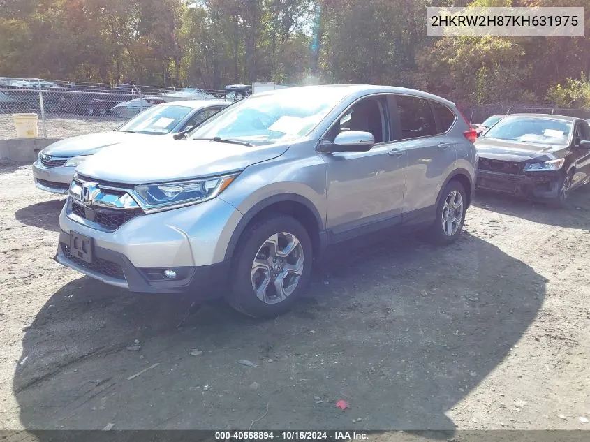 2019 Honda Cr-V Ex-L VIN: 2HKRW2H87KH631975 Lot: 40558894