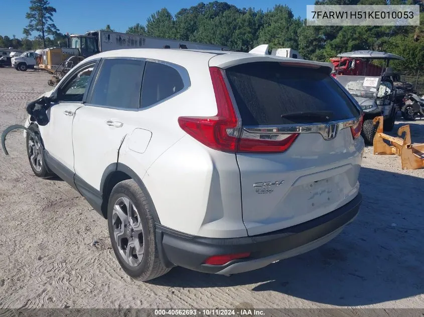 2019 Honda Cr-V Ex VIN: 7FARW1H51KE010053 Lot: 40562693