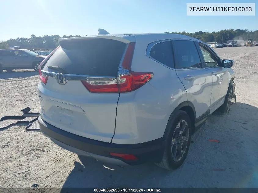 2019 Honda Cr-V Ex VIN: 7FARW1H51KE010053 Lot: 40562693