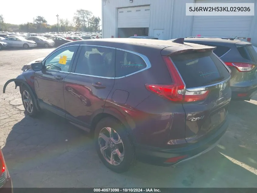 2019 Honda Cr-V Ex VIN: 5J6RW2H53KL029036 Lot: 40573098