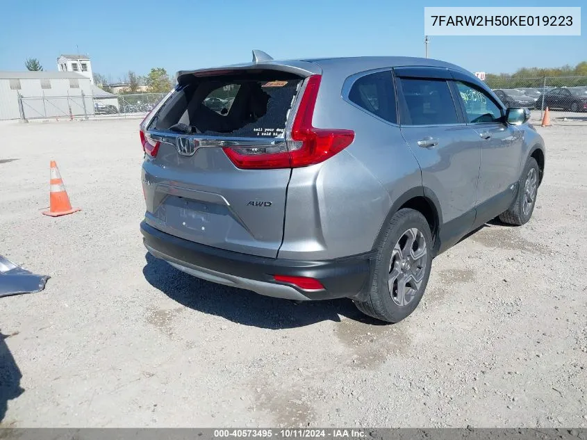 2019 Honda Cr-V Ex VIN: 7FARW2H50KE019223 Lot: 40573495